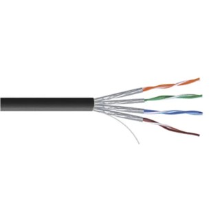 RS PRO Cat7 Ethernet Cable 100 m Black U/FTP PVC Euroclass Eca CHINA