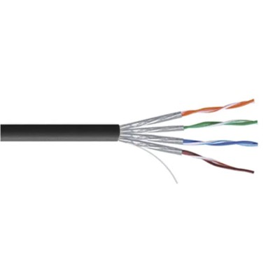 RS PRO Cat7 Ethernet Cable 100 m Black U/FTP PVC Euroclass Eca CHINA