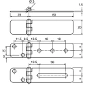 Savigny Steel Strap Hinge with Fixed Pin, 85 mm Length x 20 mm Width x 1.5 mm Thickness 40406 ABR