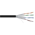 RS PRO Cat7a Ethernet Cable Solid Solid 100 m Black Shielded PVC Cat7a