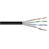 RS PRO Cat7a Ethernet Cable Solid Solid 100 m Black Shielded PVC Cat7a
