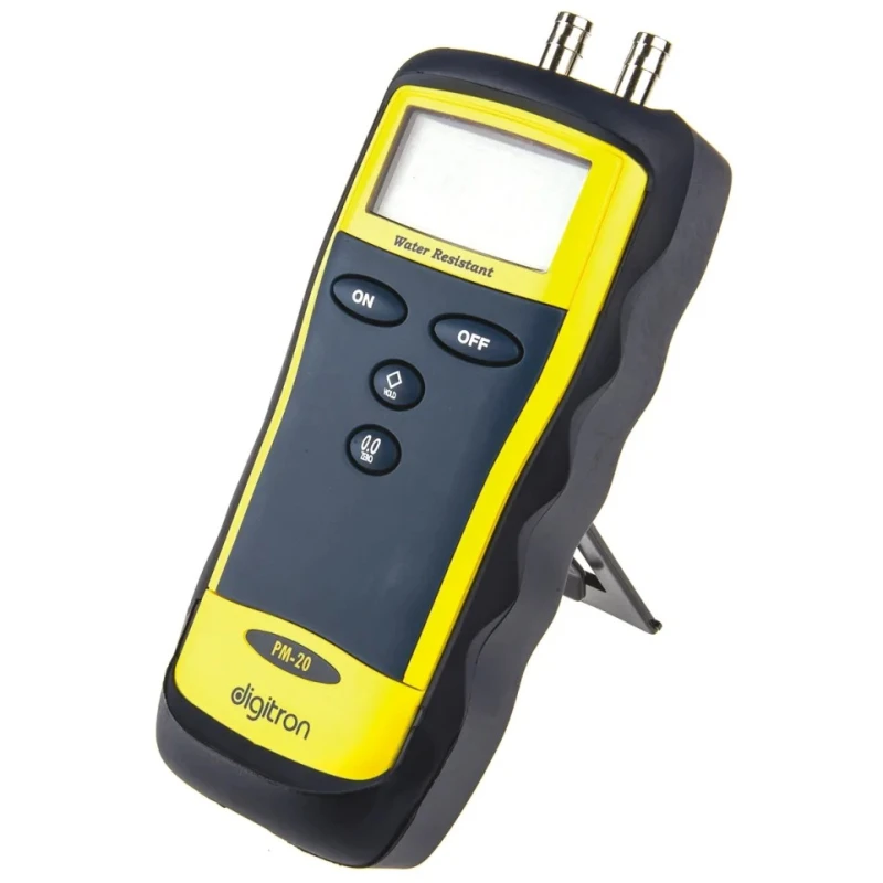 Digitron Differential Digital Pressure Meter 2 Pressure Ports IP67 0-130 mbar PM-20