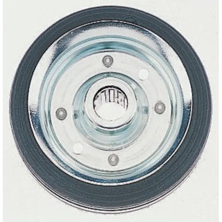 Guitel Hervieu Rubber Trolley Wheel 200mm Diameter 50mm Width 250kg Load Capacity Steel Hub Roller Bearing 438-7806