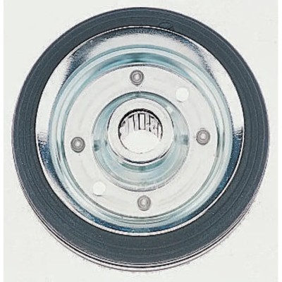 Guitel Hervieu Rubber Trolley Wheel 200mm Diameter 50mm Width 250kg Load Capacity Steel Hub Roller Bearing 438-7806
