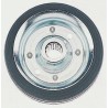 Guitel Hervieu Rubber Trolley Wheel 200mm Diameter 50mm Width 250kg Load Capacity Steel Hub Roller Bearing 438-7806