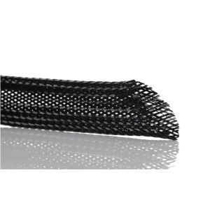 SES Sterling Expandable Braided Polyethylene Terephthalate Black Cable Sleeve 100m Length 6-12 mm Diameter 06240004010