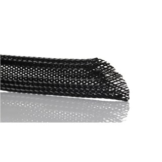 SES Sterling Expandable Braided Polyethylene Terephthalate Black Cable Sleeve 100m Length 8-16mm Diameter 06240005010