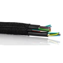 SES Sterling Expandable Braided Polyethylene Terephthalate Black Cable Sleeve 100m Length 8-16mm Diameter 06240005010