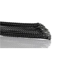 SES Sterling Expandable Braided Polyethylene Terephthalate Black Cable Sleeve 50m Length 15-27mm Diameter 06240008010