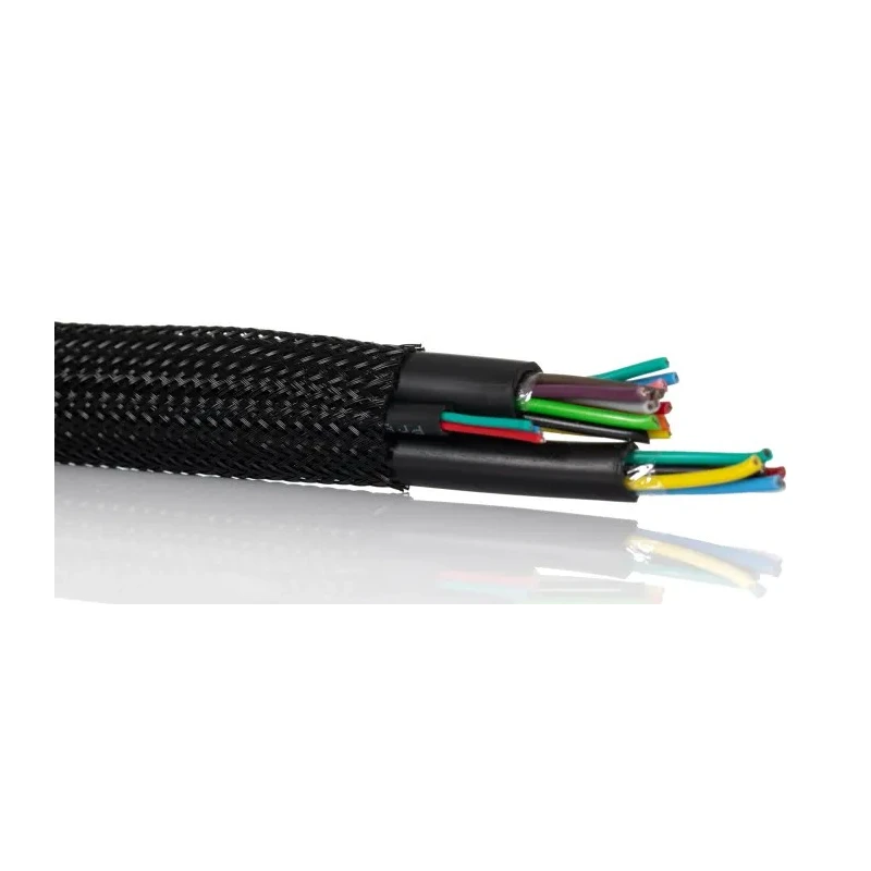 SES Sterling Expandable Braided Polyethylene Terephthalate Black Cable Sleeve 50m Length 15-27mm Diameter 06240008010