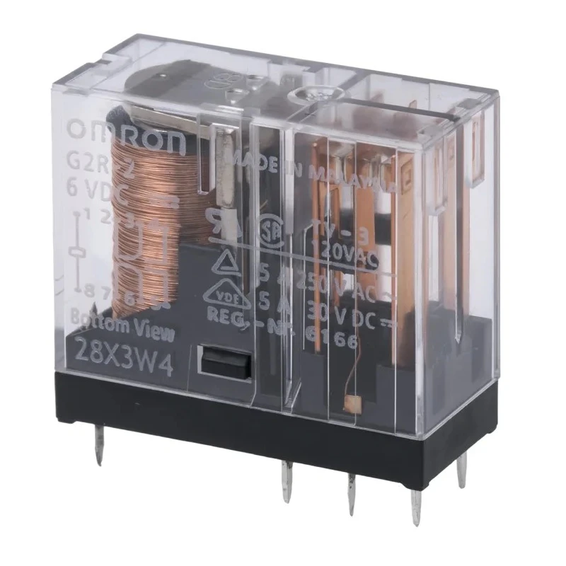 Omron General Purpose PCB Power Relay 6V DC Coil 5A Switching Current DPDT G2R-2 DC6