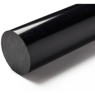 RS PRO Black Nylon Rod, 500 mm Length x 150 mm Diameter, Cast Nylon 6 with Molybdenum Disulfide MoS2, 75 MPa 438-6437