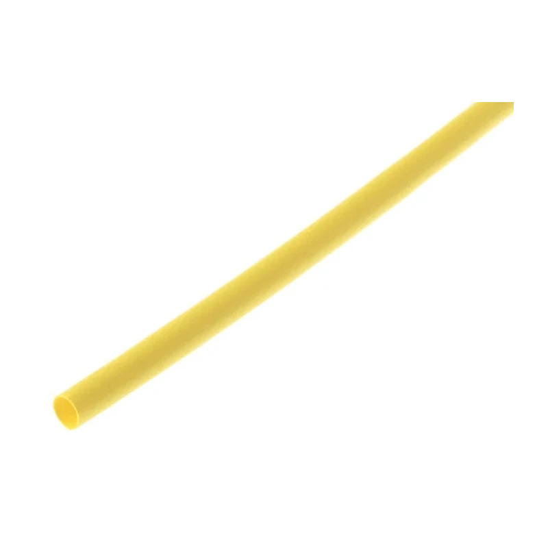 TE Connectivity Heat Shrink Tubing Yellow Polyolefin 3.2 mm Sleeve Diameter x 1.2 m Length 2:1 Shrink Ratio RNF-100-1/8-4-STK