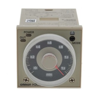 Omron Timer Relay, DIN Rail Panel Mount, 2-Contact DPDT, 125 V dc, 24-48 V ac Supply, Multifunction, Time Range 0.05 s H3CR