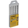 DeWALT 5-Piece Twist Drill Bit Set for Multi-Material, Carbide Tips, 4 mm to 8 mm DT60099-QZ