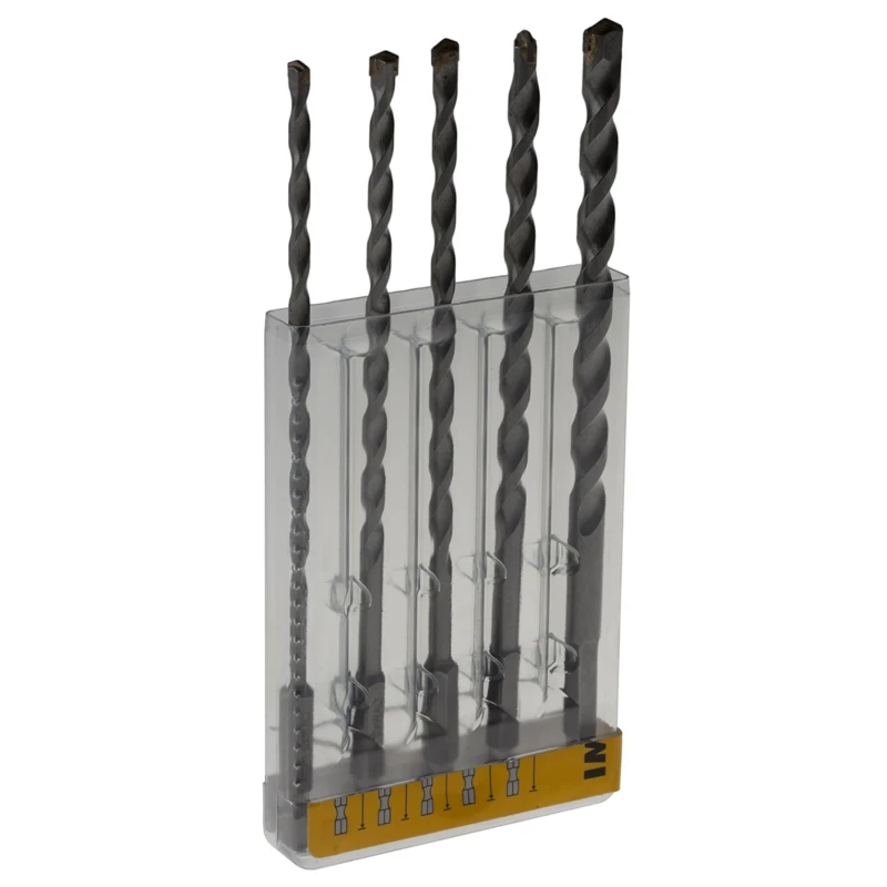 DeWALT 5-Piece Twist Drill Bit Set for Multi-Material, Carbide Tips, 4 mm to 8 mm DT60099-QZ