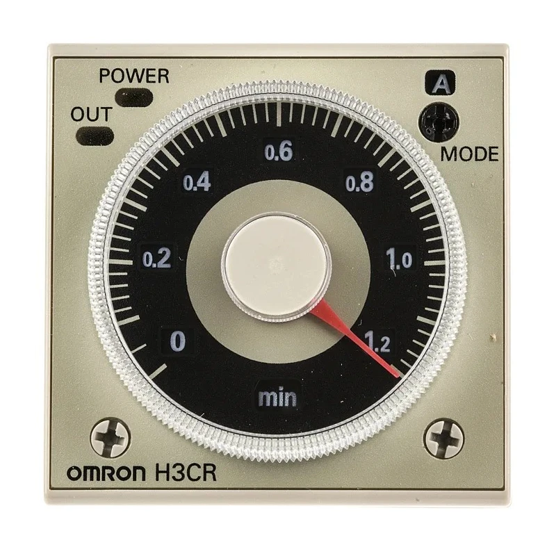 Omron Multifunction DIN Rail, Panel Mount Timer Relay, 2-Contact, 125 V dc, 100-240 V ac, Time Range 0.05 s to 300 h H3CR