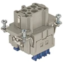 HARTING Heavy Duty Power Connector Insert 16A Han ES Press Series Female 6 Contacts 09330062748