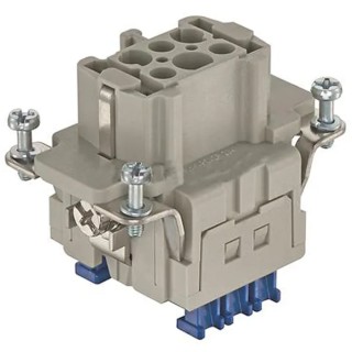 HARTING Heavy Duty Power Connector Insert 16A Han ES Press Series Female 6 Contacts 09330062748