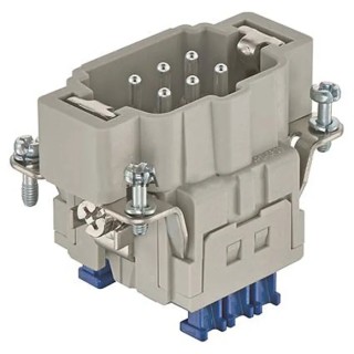 HARTING Heavy Duty Power Connector Insert 16A Han ES Press Series Male 6 Contacts 09330062648
