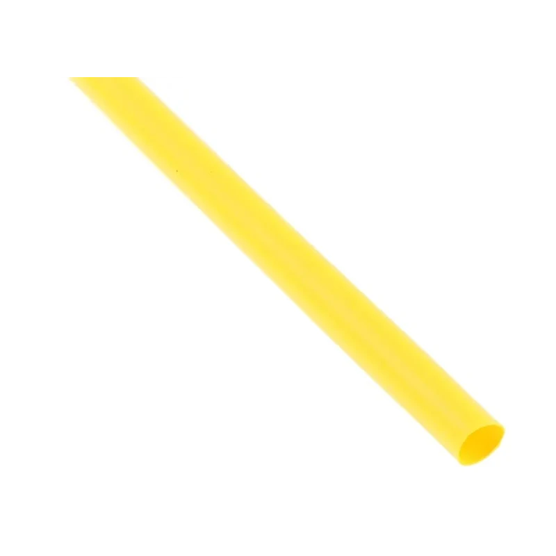 TE Connectivity Heat Shrink Tubing Yellow Polyolefin 4.8 mm Sleeve Diameter x 1.2 m Length 2:1 Ratio RNF-100-3/16-4-STK