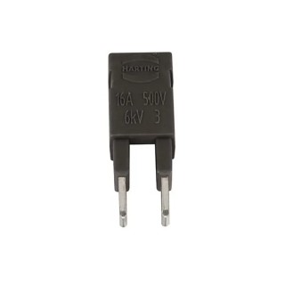 HARTING Plug-In Jumper Han ES Press Series 2 Way 16A 500V for Han E, Han ES, Han ESS Connectors 09330009822