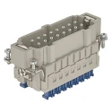 HARTING Heavy Duty Power Connector Insert 16A 500V Han ES Press Series Male Panel Mount with 16 Contacts 09330162648