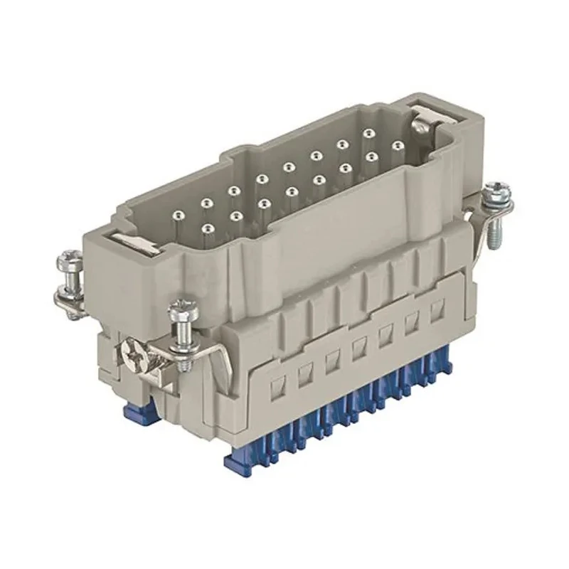 HARTING Heavy Duty Power Connector Insert 16A 500V Han ES Press Series Male Panel Mount with 16 Contacts 09330162648