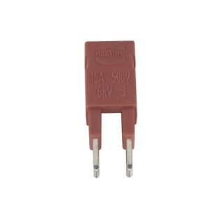 HARTING Plug-In Jumper Han ES Press Series 2 Way 16A 500V for Han E, ES, ESS Connectors 09330009820