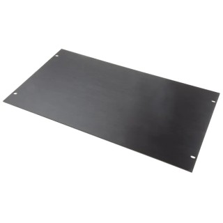 RS PRO Black Aluminium 6U Front Server Rack Cabinet Blanking Panel 482.6mm x 310.4mm 439-3182