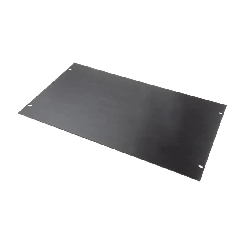 RS PRO Black Aluminium 6U Front Server Rack Cabinet Blanking Panel 482.6mm x 310.4mm 439-3182