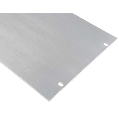 RS PRO Unpainted Aluminium 5U Front Server Rack Cabinet Blanking Panel 482.6 mm x 221.5 mm 439-3233