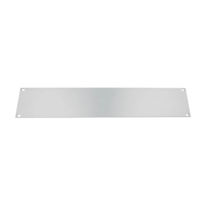 RS PRO Unpainted Aluminium 2U Front Server Rack Cabinet Blanking Panel 482.6 mm x 88.1 mm 439-3205