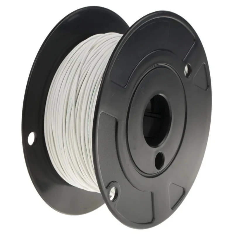 TE Connectivity White Ethylene Tetrafluoroethylene Jacket Hook Up Wire 16 AWG, 19 x 29 AWG Strands, 100 m M22759/32-16-9