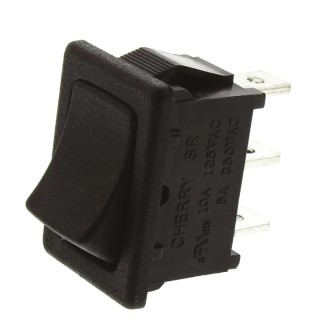 ZF SPDT On-On On-On Rocker Switch Panel Black Rectangular Actuator Polyester Housing Panel Mount SRB23A2BBBNN