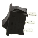 ZF SPDT On-On On-On Rocker Switch Panel Black Rectangular Actuator Polyester Housing Panel Mount SRB23A2BBBNN