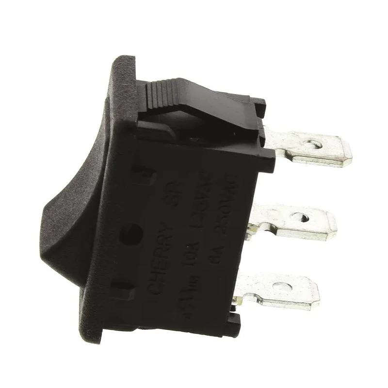 ZF SPDT On-On On-On Rocker Switch Panel Black Rectangular Actuator Polyester Housing Panel Mount SRB23A2BBBNN
