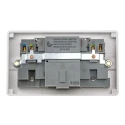MK Electric Logic Plus 13A Active 2 Gang RCD Socket Flush Switched BS 1363 IP2XD IP41 IP4X 240V AC White 8mm K6231 WHI