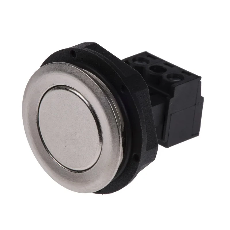 Schurter MCS 19 Series Momentary Push Button Switch SPST Through Hole 19 mm Cutout IP65 IP67 48 V dc/ac 1241.2802