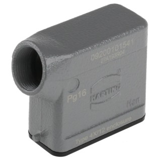 HARTING Han A Range Heavy Duty Power Connector Hood 10A 1 Lever Die Cast Aluminium IP65 09200101541