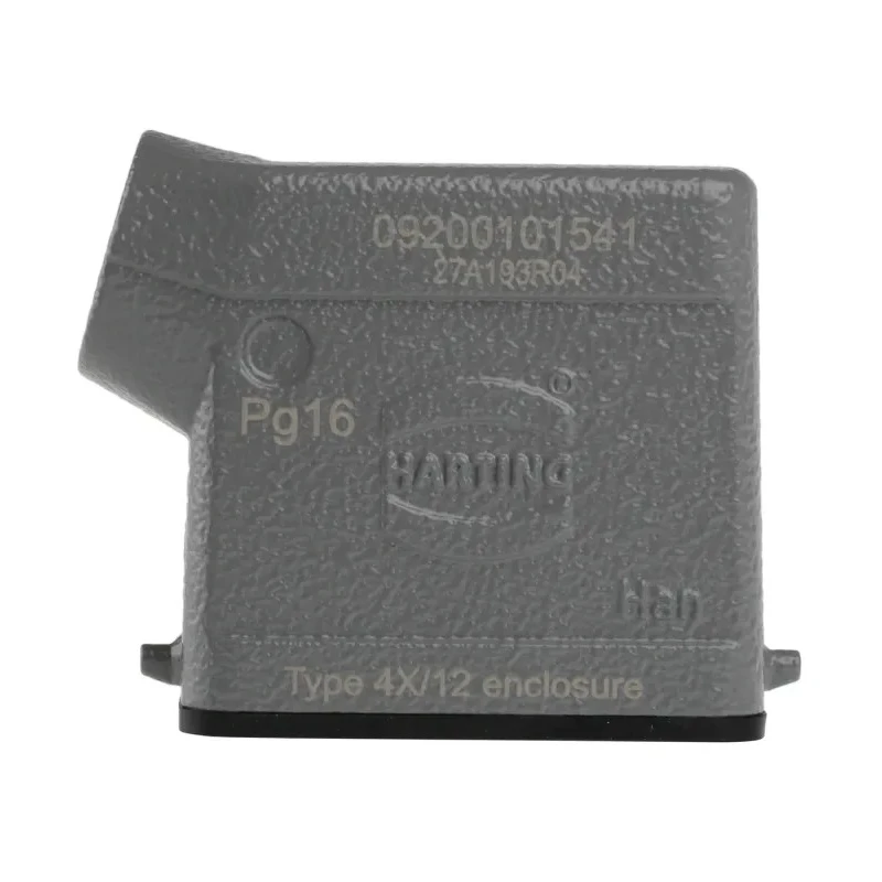 HARTING Han A Range Heavy Duty Power Connector Hood 10A 1 Lever Die Cast Aluminium IP65 09200101541