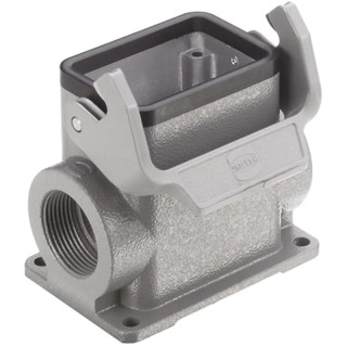 HARTING Han B Range Heavy Duty Power Connector Housing Surface Mount Die Cast Aluminium IP65 1 Lever 6B 09300061291