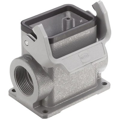 HARTING Han B Range Heavy Duty Power Connector Housing Surface Mount Die Cast Aluminium IP65 1 Lever 6B 09300061291