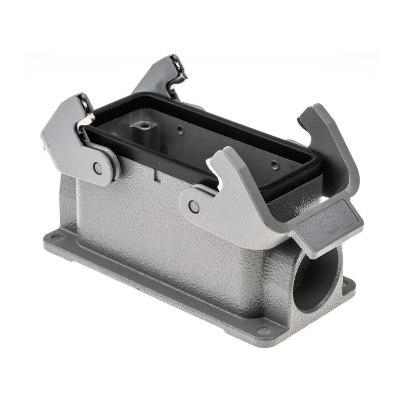 HARTING Han B Range Heavy Duty Power Connector Housing 2 Lever Surface Mount Die Cast Aluminium Body IP65 09300161230