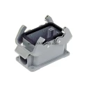 HARTING Han B Range Heavy Duty Power Connector Housing 2 Lever Surface Mount Die Cast Aluminium IP65 09300101231