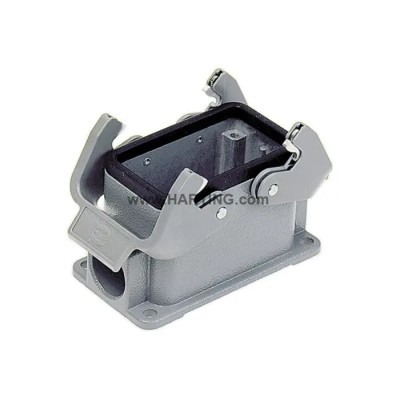 HARTING Han B Range Heavy Duty Power Connector Housing 2 Lever Surface Mount Die Cast Aluminium IP65 09300101231