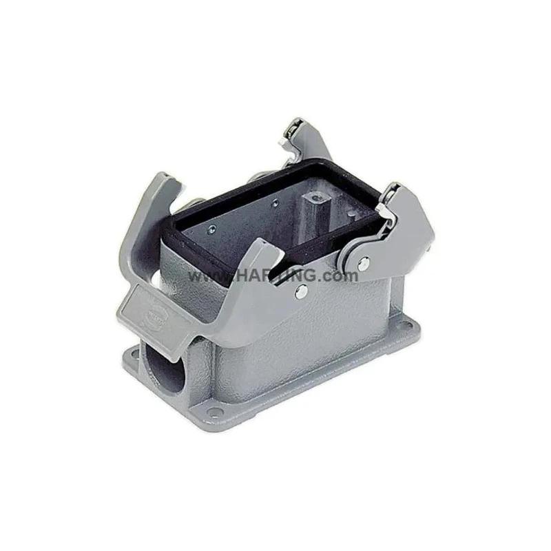 HARTING Han B Range Heavy Duty Power Connector Housing 2 Lever Surface Mount Die Cast Aluminium IP65 09300101231