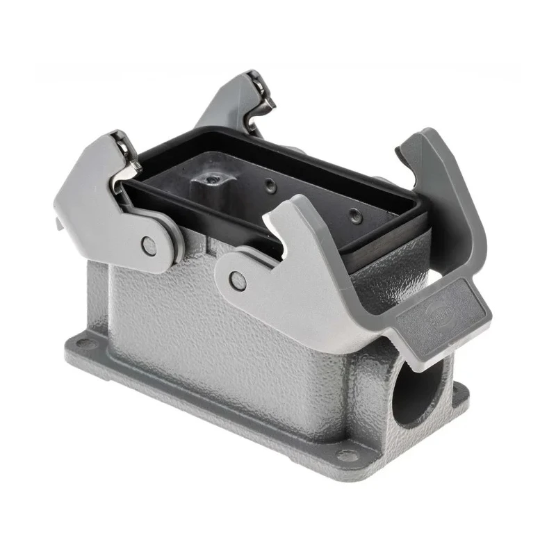 HARTING Han B Range Heavy Duty Power Connector Housing 2 Lever Surface Mount Die Cast Aluminium IP65 09300101231