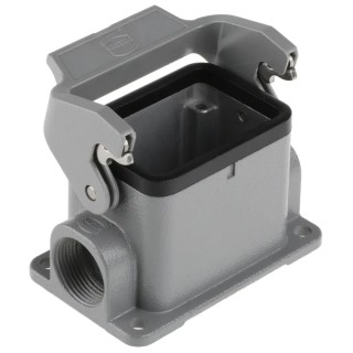 HARTING Han B Range Heavy Duty Power Connector Housing Surface Mount Die Cast Aluminium IP65 1 Lever 6B 09300061251