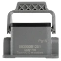 HARTING Han B Range Heavy Duty Power Connector Housing Surface Mount Die Cast Aluminium IP65 1 Lever 6B 09300061251